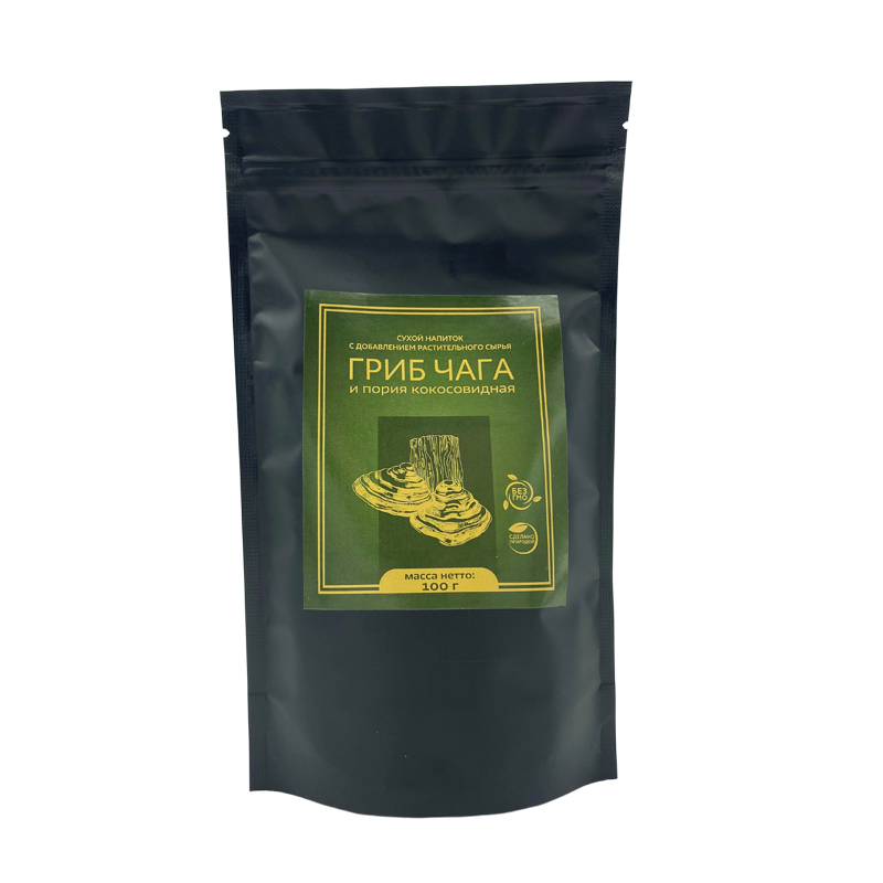 Гриб чага и пория кокосовидная (порошок для приготовления напитка)/композиция № 5, 100 г