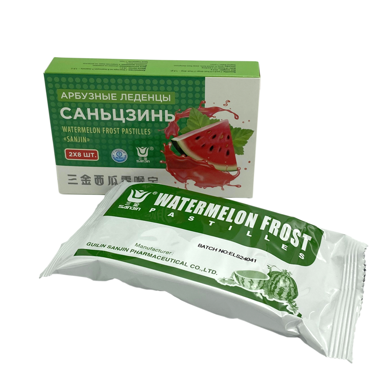 Леденцы арбузные «Саньцзинь», 2 блистера по 8 шт. (28,8 г)